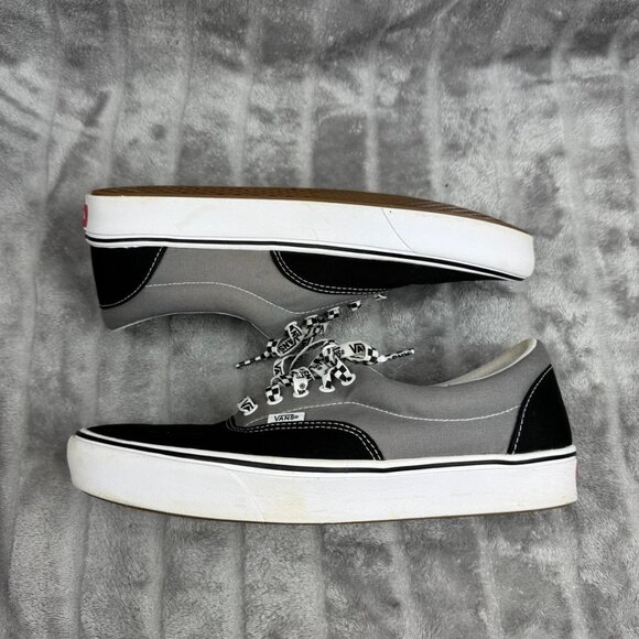 Vans Lace Mix Comfycush Era Grey/Black Mens 12 Low Top Sneaker Skater Grunge - Picture 4 of 7